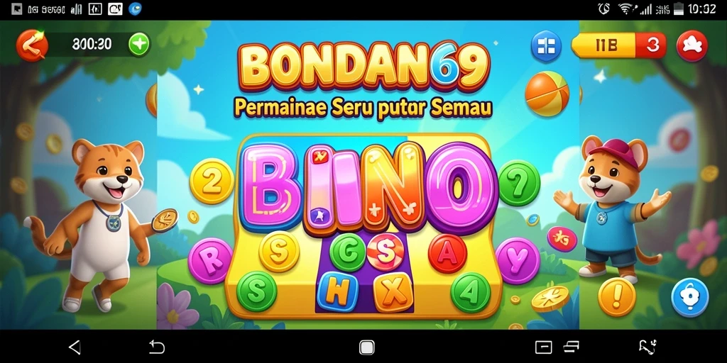 Tampilan gameplay menarik BONDAN69 yang penuh warna.