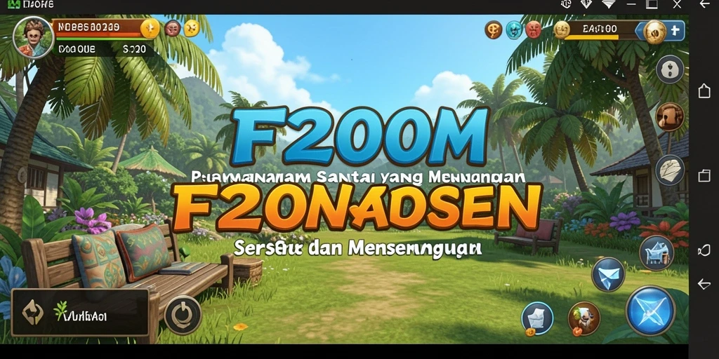 Tangkapan layar utama F200M menunjukkan gameplay yang penuh keseruan dan tantangan.