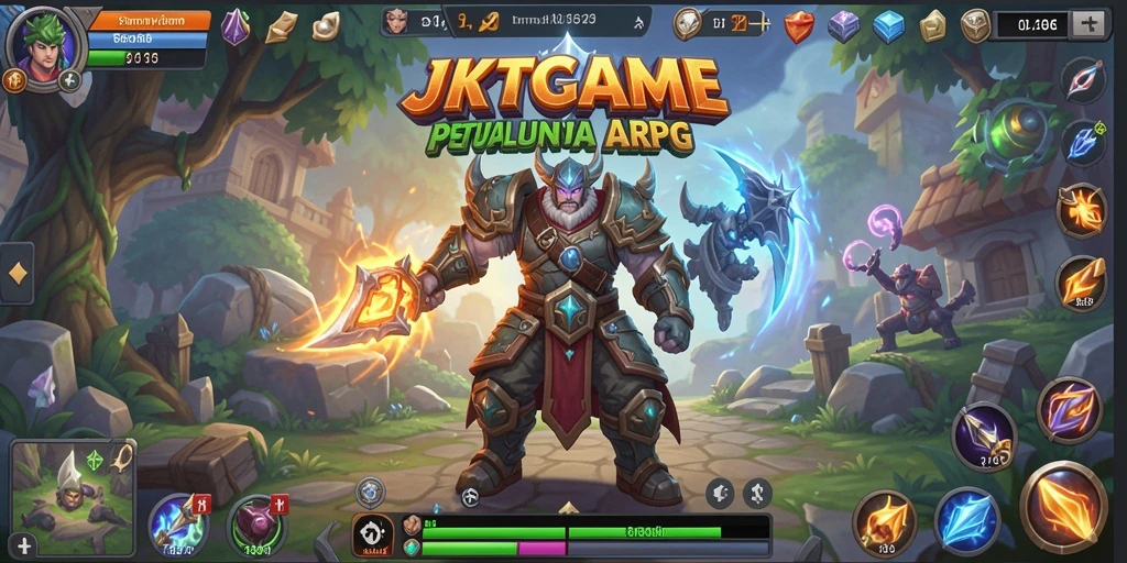 Tampilan dinamis dan mendebarkan dari gameplay ARPG JKTGAME.