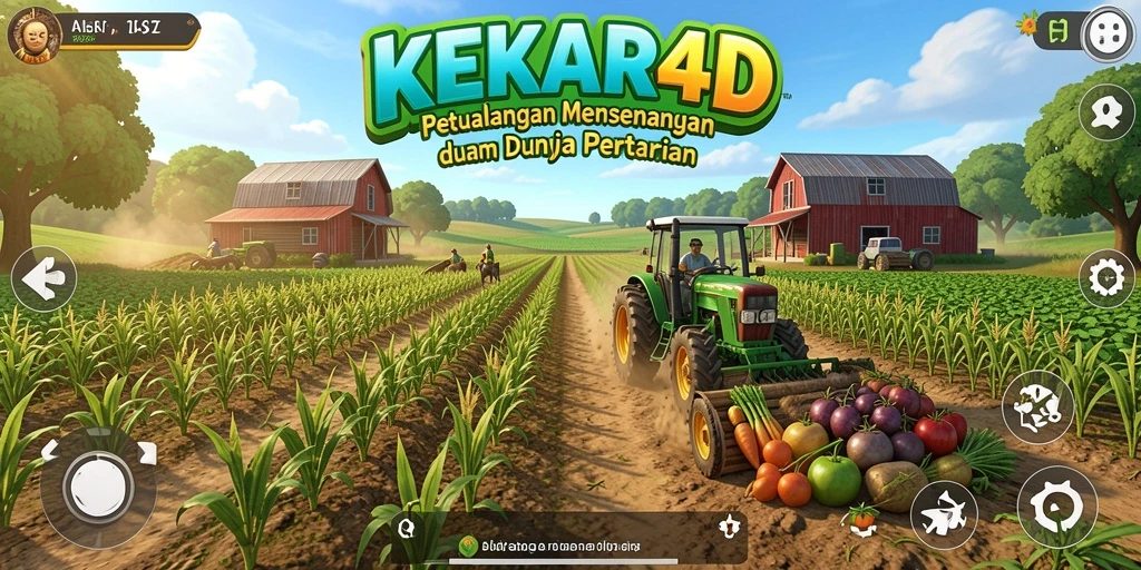 Tampilan gameplay menarik dalam KEKAR4D memperlihatkan proses bertani.