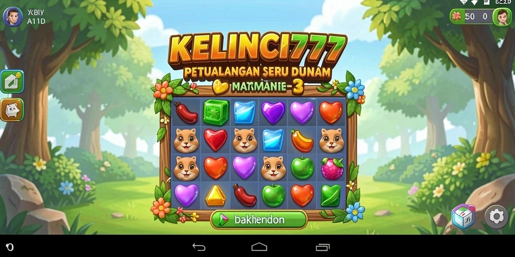 Tangkapan layar gameplay KELINCI777 dengan elemen Match-3 yang menarik.
