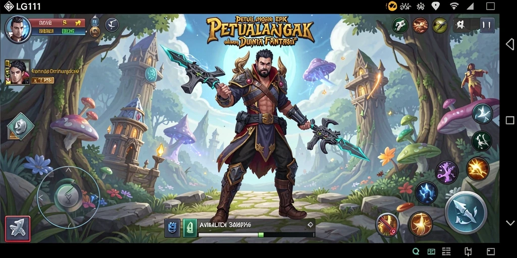 Gameplay epik LG111, menunjukkan aksi pertempuran yang seru.