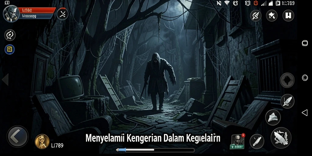 Screenshot menunjukkan suasana mencekam dalam gameplay LI789.