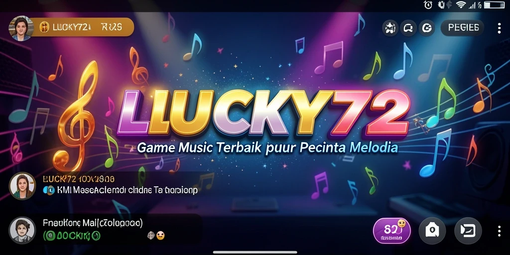 Tampilan gameplay menarik dari LUCKY72, penuh dengan lagu-lagu favorit.