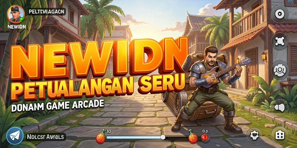 Tangkapan layar <strong>NEWIDN</strong> menampilkan gameplay Arcade yang menegangkan dan penuh aksi.