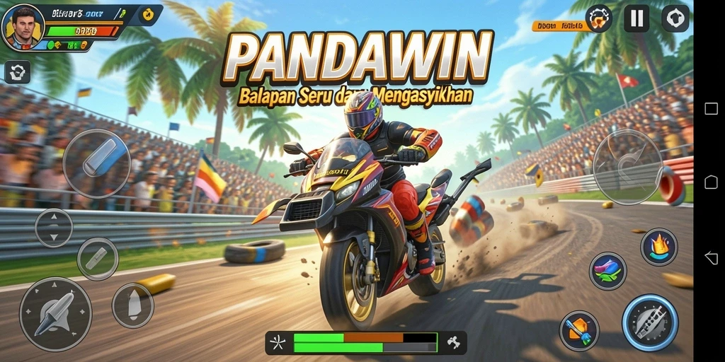 Gameplay seru dalam balapan melawan lawan yang tangguh di PANDAWIN.