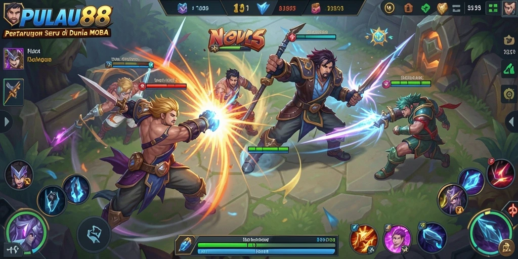 Tangkapan layar gameplay <strong>PULAU88</strong> yang menampilkan aksi seru dan strategi tim.