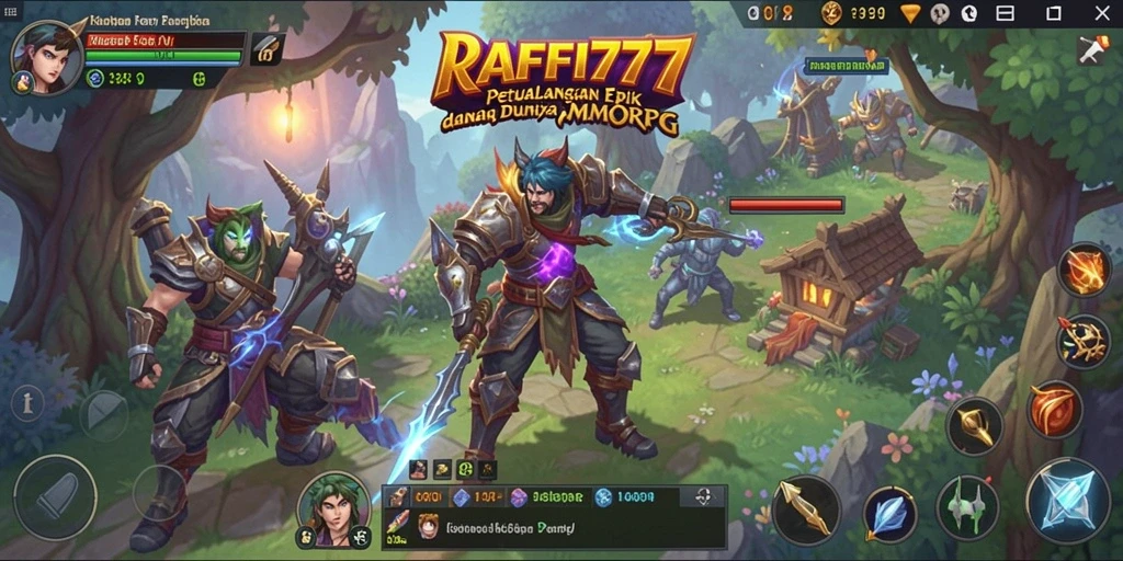 Tangkapan layar menampilkan pertempuran seru dalam game MMORPG.