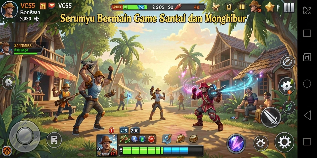 Tangkapan layar gameplay VC55 yang menyenangkan dan menghibur.