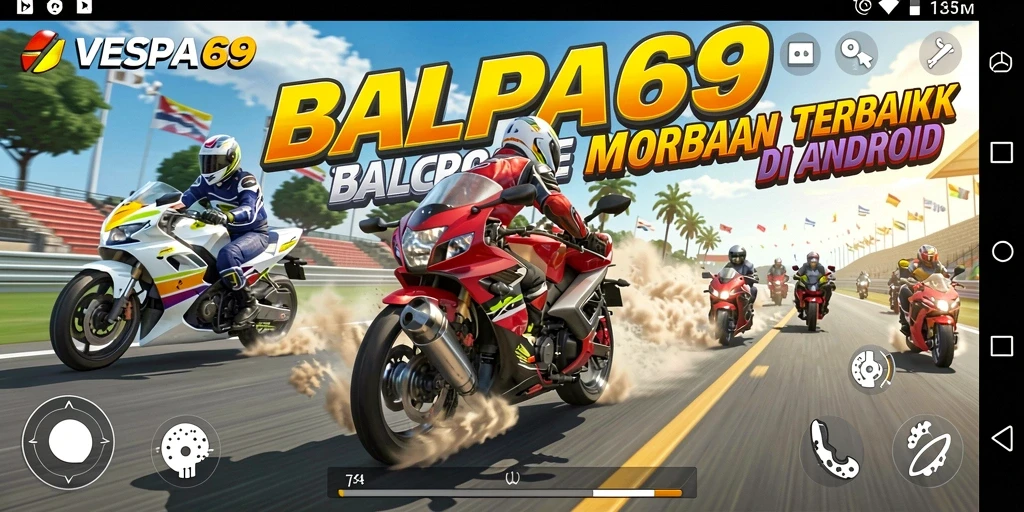 Tampilan seru dari balapan motor di VESPA69.